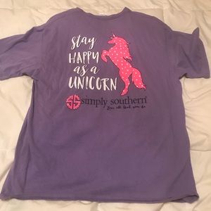 NWOT Simply Southern Unicorn shirt